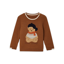 TeenieWeenie Kids Bear Childrens Wear 23 Autumn and Winter Baby Boy Round Neck Embroidered Bear Sweater