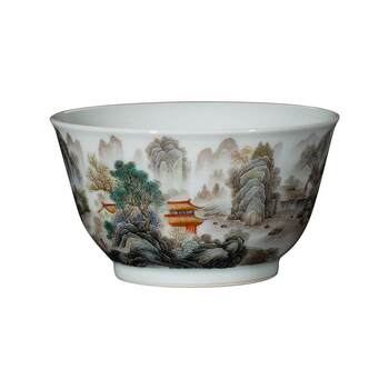 Zhongjiayao collection grade tea enamel qiu shan leju open cup tea cup master cup single cup kung fu tea set