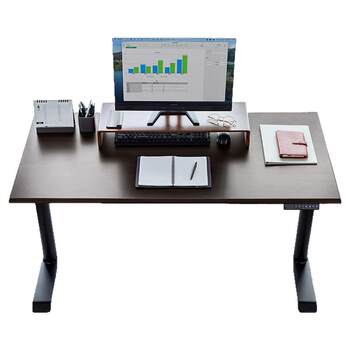 Shanye electric lift table solid wood veneer dual motors