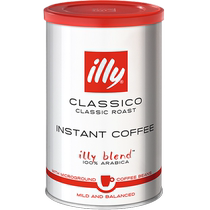 (Imported) illy Swiss medium roasted instant pure black bitter coffee powder 95g canned freeze-dried technology