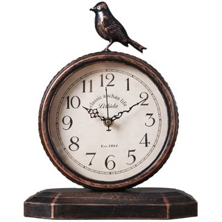 美式复古座钟桌面欧式中古摆件客厅台钟台式时钟摆放钟表摆台摆钟