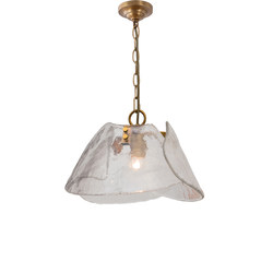 American-Style Retro Bar Counter Pendant Light, Unique and Simple Kitchen Chandelier, Elegant Foyer All-Copper Glass Lighting Fixture