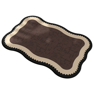 中古风浴室地垫硅藻泥卫生间门口防滑垫厕所吸水垫家用脚垫复古