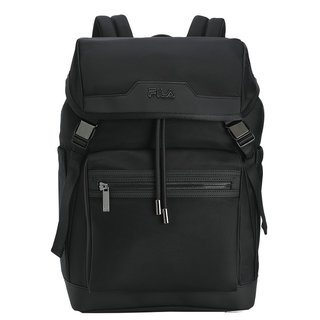 黑武士|FILA 斐乐官方男士背包百搭休闲翻盖双肩包书包通勤电脑包