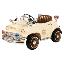 Childrens electric car remote control car four-wheel drive can sit on four-wheeled car childrens classic car baby baby toy stroller