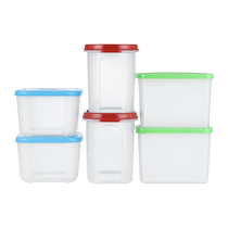(Self-operated) Tupperware food preservation entry-level 6-piece set of sealed storage food-grade plastic preservation boxes