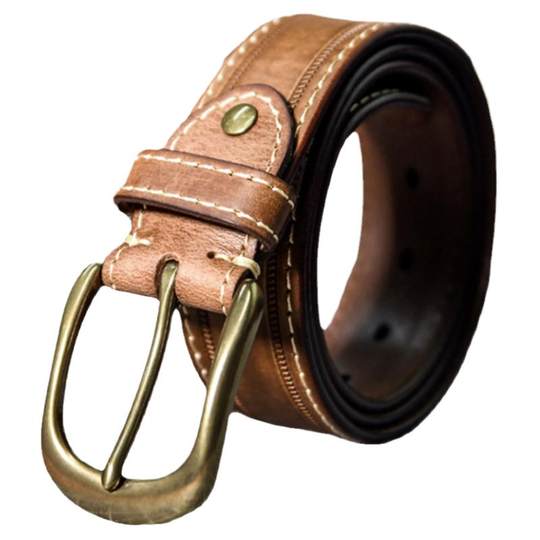 真皮复古皮带青年手工擦染纯牛皮黄铜休闲牛仔工装机车男腰带皮带