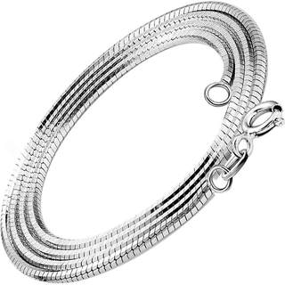 Luotai Old Silversmith's Trendy Snake Bone Silver Necklace for Men and Women