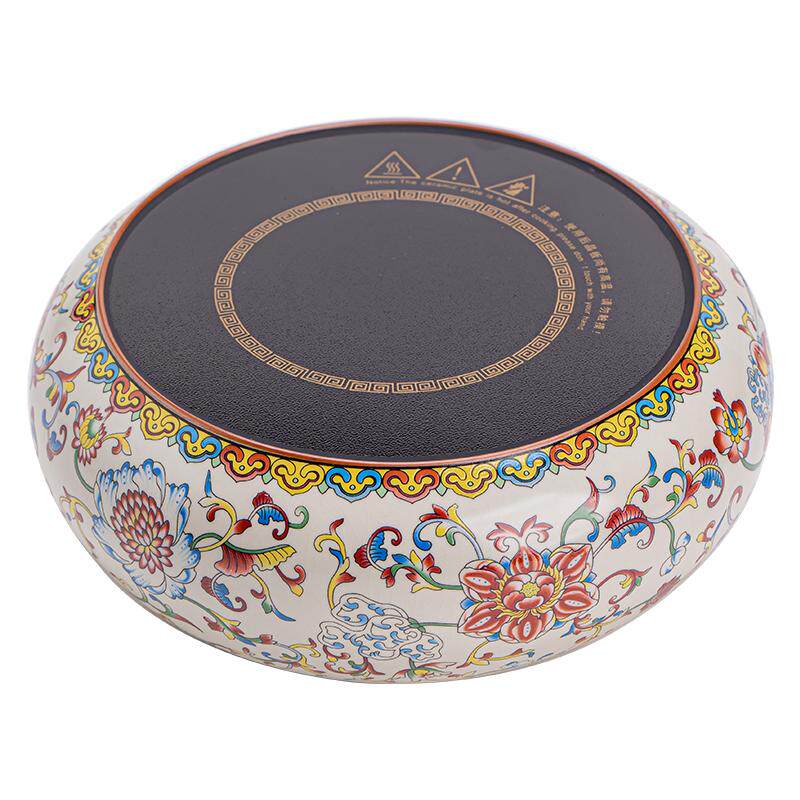 Push-button wire-controlled electric ceramic stove for tea-making and raised beam kettle
