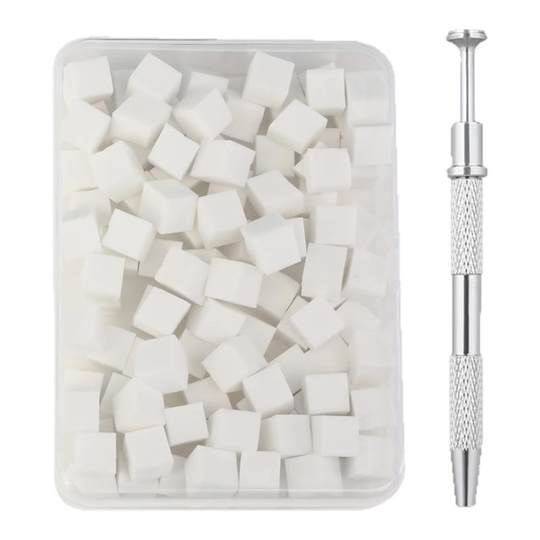 200颗迷你美甲拍拍胶海绵抓抓夹海绵块专用晕染腮红美甲工具套装