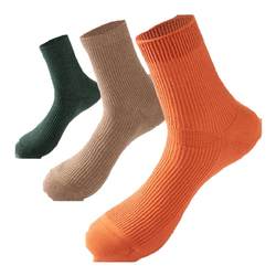 Songshan Cotton Store Colorful Ribbed Socks Men's Short Socks Women's Couple Spring and Summer Sports Elastic Soft Mid-calf Stockings