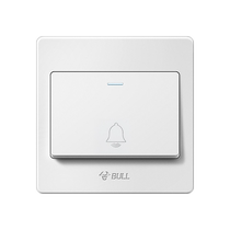 Bull access control switch exit button surface-mounted 86 type hotel room doorbell 220v rebound doorbell switch panel