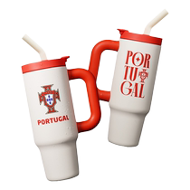 (Official Genuine) Portugal National Team) Cristiano Ronaldo European Cup Limited Large Capacity Straw Cup Team Emblem