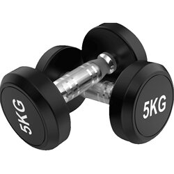 Rubber-Coated Dumbbells for Men to Train Arm Muscles, Fitness Equipment for Home Use, Rubber Fixed Round Head 10kg 30kg Dumbbells Pair