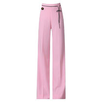 Danbaoluo Pink Ballroom Dance Pants Womens Drapey Modern Pants High Waisted Latin Dance Practice Pants Ballroom Dance Practice Pants