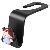 Cute cartoon hooks on the backs of the front and rear seats in the car that can hide multi-functional storage items in the car for women