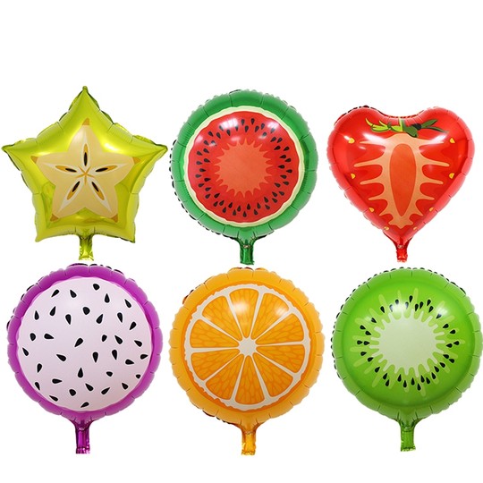 18寸铝膜水果气球西瓜草莓橙子儿童生日派对装饰布置铝箔氦气球