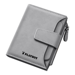 Playboy Men's Short Wallet 2024 New Simple Driver's License Wallet Trendy Card Bag Youth Wallet