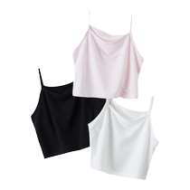 Girls camisole short style modal baby black childrens summer inner layering shirt anti-exposure thin