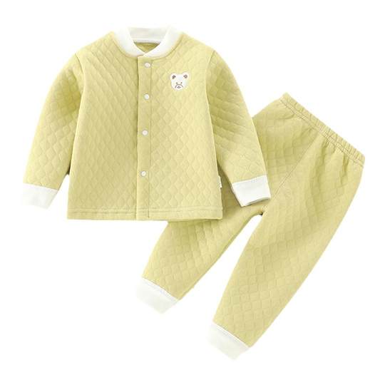 宝宝保暖内衣婴儿衣服新生儿夹棉秋衣秋裤外穿加厚儿童秋冬季套装