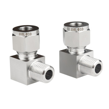 316 stainless steel ferrule elbow right angle terminal