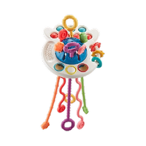 Flying Saucer Pull-and-Play Baby Finger Fine Grasp Training Baby 0-1 Years Old Educational Early Education Toy