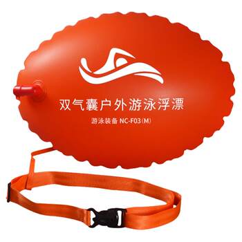 Dual airbag life-saving artifact for swimming followers