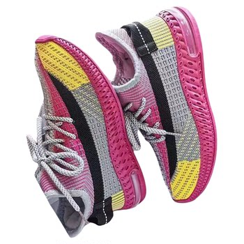 Huaming korean style flat round toe mesh shoes