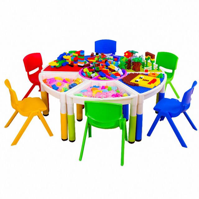 Multifunctional sand table building block table for children's play commercial Multifunctional sand table building block table for children's play commercial