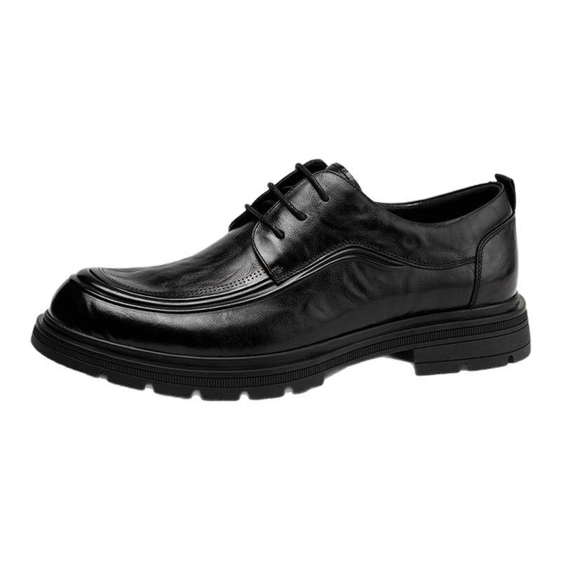 Aokang men's business casual scratched lace-up leather shoes