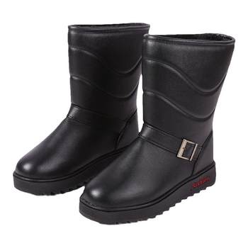 Winter snow boots, warm cotton shoes, waterproof and velvet thickening