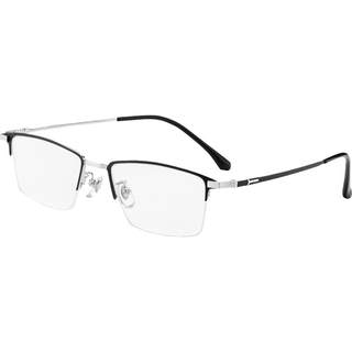 正品纯钛老花镜男水晶石眼镜女高清养目玻璃镜片超轻大框品牌高档