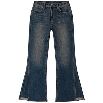 Lee shopping mall's same style 427 standard high-waisted horn five-pocket design retro dark blue women's jeans trend