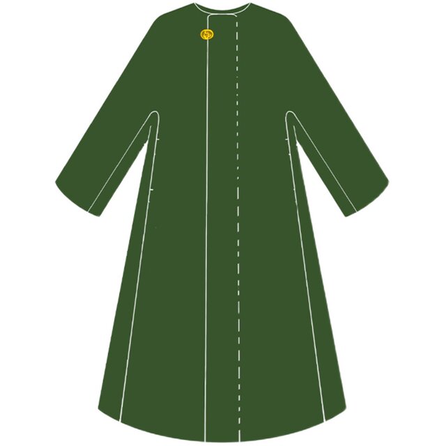 听旬不知雪秋冬新品汉服女改良唐圆领茧型阔版纯羊毛大衣长款外套