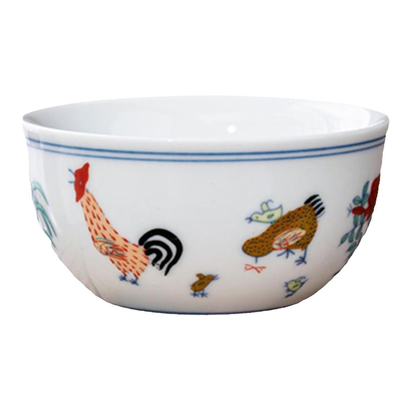 Ming Dynasty antique antique Ming Cheng Hua fighting color chicken cup