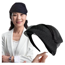  Shake-in-the-same bubble yarn UK headwear hat Inron retro half hat Temperament Shade White Hair Gods hair Hair Stirrup Hair