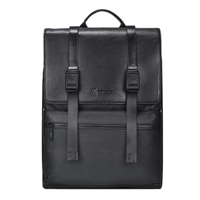Hush Puppies New Men's Backpack Fashionable Work Commuting Computer Business Backpack Large Capacity Business Travel Bag
