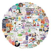 100张新款科学实验室涂鸦贴纸笔记本电脑平板吉他水瓶玻璃水杯电动车头盔手账滑板行李箱个性装饰防水贴画diy