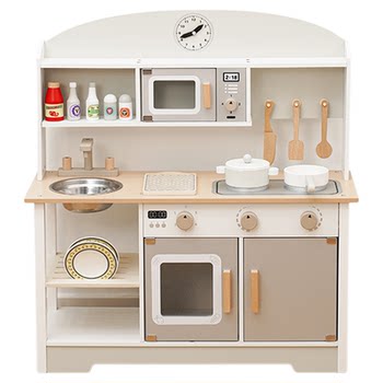 Playhouse kitchen wooden kitchen utensils for 3-6 years old