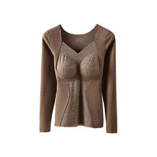 Derong thermal underwear slim fit long sleeves with chest pads