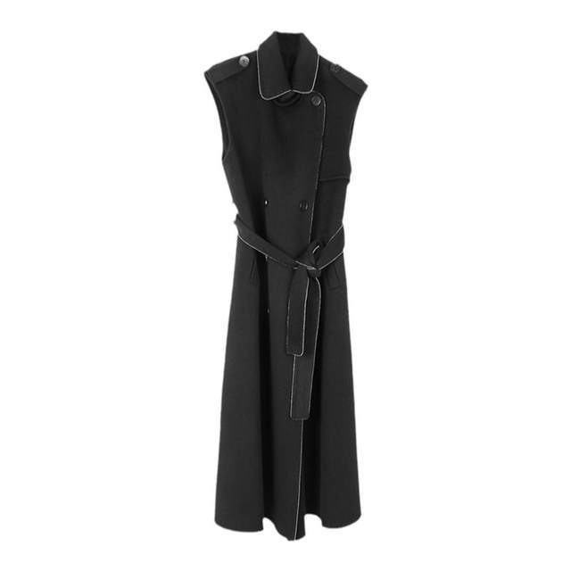 Tweed sleeveless double-sided woolen vest Napajia