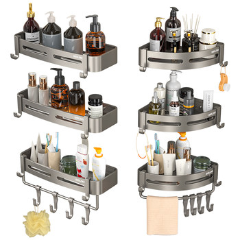 Delixi bathroom storage rack triangular bathroom without punching corner toilet toilet shower room storage rack