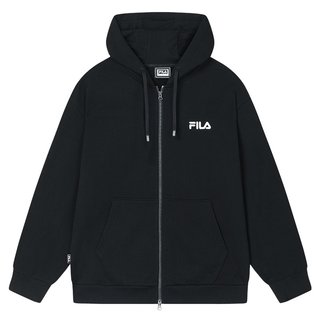 FILA 斐乐官方男女针织连帽卫衣外套25秋新时尚休闲宽松加绒上衣