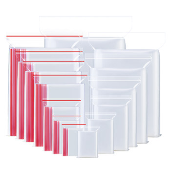 Transparent self-sealed bag plastic pe food packaging bag