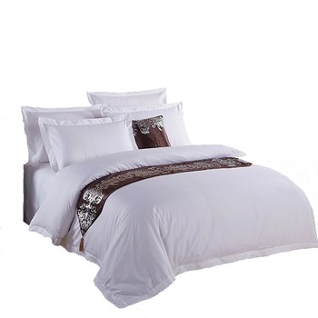 Customized white bed linens for five-star hotel linens