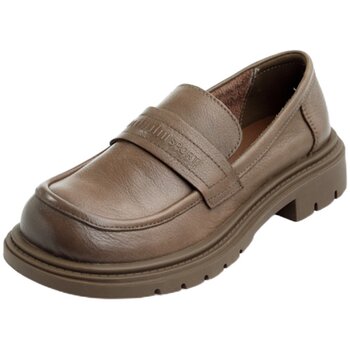 Genuine leather deep muzzle soft sole flat shoes loafers
