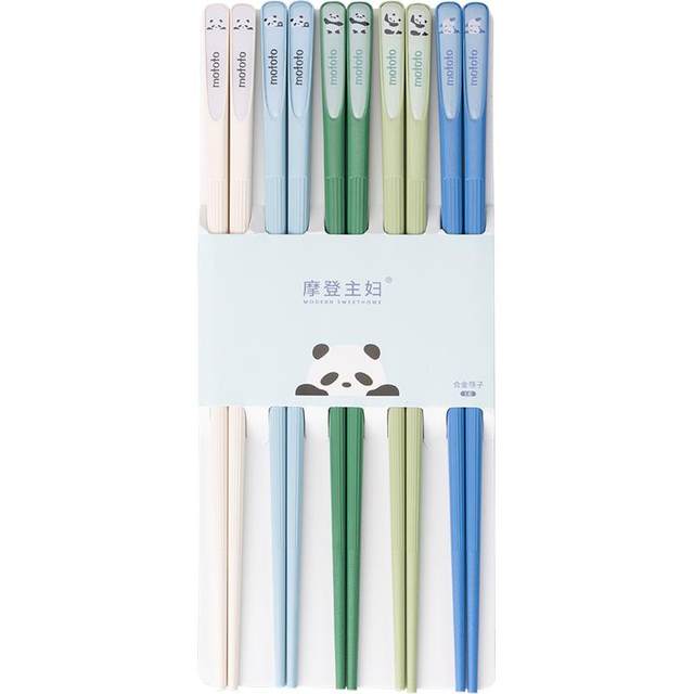 Modern housewife household antibacterial alloy chopsticks per person