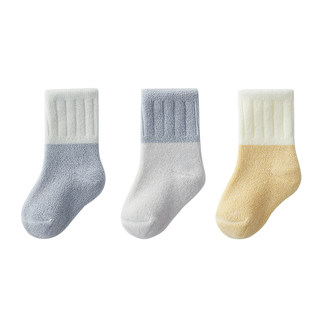 十月结晶粒粒阳光加厚袜婴儿中高筒袜加绒保暖宝宝毛圈秋冬儿童袜