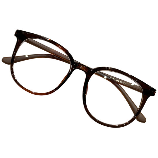 Ultra-light and cold brown myopia glasses without makeup