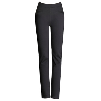 Qiaozhe ສີ່ທາງ stretch ແອວສູງ trousers ຂາກົງສໍາລັບແມ່ຍິງ